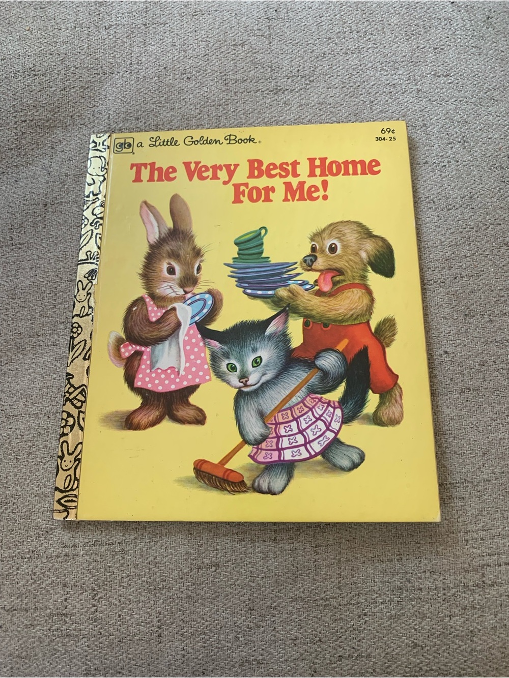 Vintage 1980 The Very Best Home For Me Little Golden Book 69c Cover
